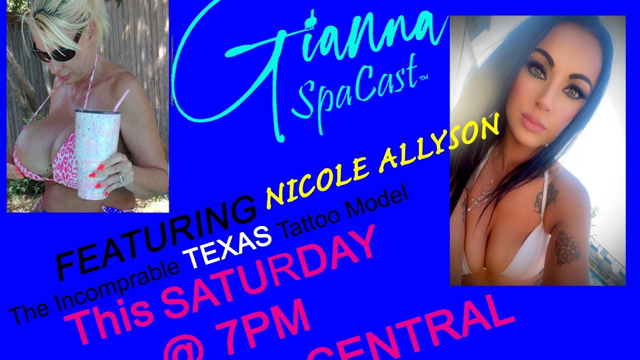 SpaCast with Texas Tattoo Model Nicole Allyson #SpaCast  #tattoosareterrific #bustyamazonian
