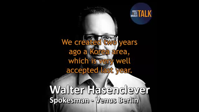 Adult Site Broker Talk Episode 265 with Walter Hasencleaver of the Venus Festival